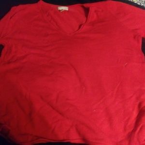 Red long sleeve sweater